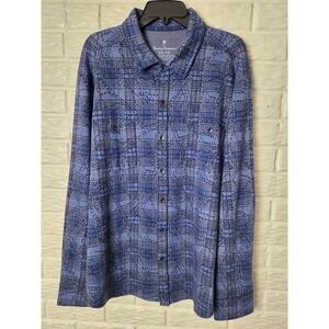 Tommy Bahama Indigo Palms Fireside Fronds Plaid Men XXL Blue Marlin NWT $148